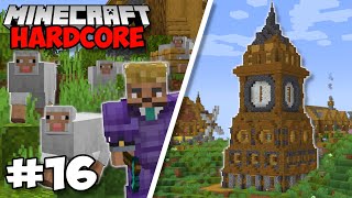 I Built A MEGA WOOL FACTORY & Clocktower! - Minecraft 1.18 Hardcore (#16)