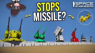 Every Turret Tested Versus Large Anti Ship Missile, Space Engineers