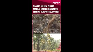 31 Naxals Killed, Bullet Marks, Battle Remnants Seen At Bijapur Encounter Site