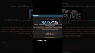 Leaked Raidforums Database Sends Shockwaves In The Darkweb Raidforumsleak Cybersecurity Iammarkspace