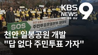 천안 일봉공원 개발 새 국면 주민투표 추진 / KBS뉴스(NEWS)