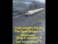 cross country service on bridge at gloucester railway train trainspotting uk world subscribe