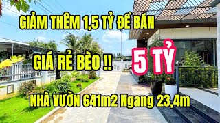 Giá rẻ bèo bán bằng giá Ngân hàng chủ giảm sâu 1,5 tỷ để bán nhà vườn 641m ngang 23,4m tại Nha Trang