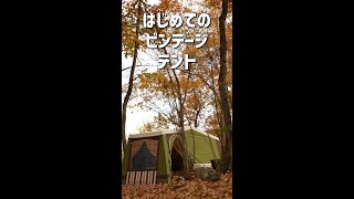 失敗だらけの紅葉キャンプ。初のビンテージテント #shorts