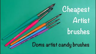 Cheapest artist brushes, worth it? Doms Candy artist brushes unboxing and review