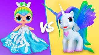 My Little Pony Hacks vs LOL Surprise Hacks Challenge! 10 Doll Hacks and Crafts