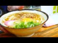 morning at a popular udon restaurant at a japanese station