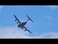 us air force c 17 globemaster iii transport aircraft flies overhead.