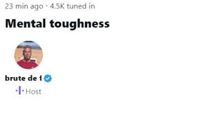 @brutedeforce Twitter Spaces - 04/12/2024 - Mental toughness