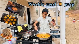 ఇలా ప్లాన్ చేస్కోడం నాకు చాలా హెల్ప్ అయ్యింది || weekly meal 🥘 prep #teluguvlogs #americaloammulu