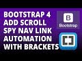 Bootstrap 4 - Add Scroll Spy Nav Link Automation with Bootstrap 4 and Brackets Text Editor