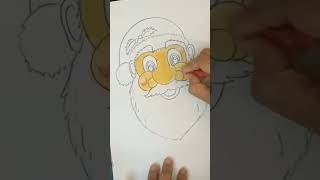 how to draw Santa Claus face easily/#shorts #subscribers #drawing #easydrawing #santaclaus