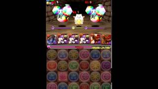 パズドラ　～金曜ダンジョン　天獄塔　超地獄級～ 　闇シヴァ・赤オーディン高速周回