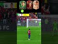 the progress of antonio nusa penalty kicks from fifa 23 to fc 25 penalty football shorts nusa