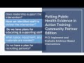 PPHEIA for Community Partners [PART 3]: Implement and Evaluate Evidence-Based Interventions