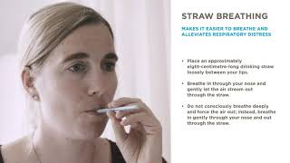 Increasing your breathing: “Straw breathing” exercise