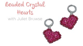 Beaded Crystal Heart Tutorial with Preciosa Crystals - Beginners Jewellery Making