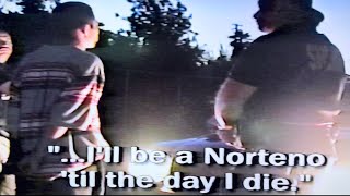 Archive footage of a Norteno being pulled over by cops in Modesto, Ca