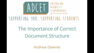 The Importance of Correct Document Structure