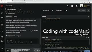 Codewars 7 kyu Testing 1-2-3 JavaScript