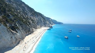 🎵 Deep House Drone 4K Footage 📍LEFKADA Beach, Greece