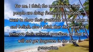 Secular and Non-Secular Festivals MAPEH