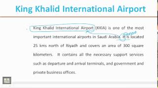 Reading U 1 - L 2 : King Khalid International Airport