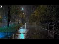 Instant deep sleep with heavy rain on the road at night, goodbye to insomnia, effective rain sound