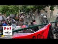 Police use tear gas to forcefully disperse pro-Palestinian protesters at McGill