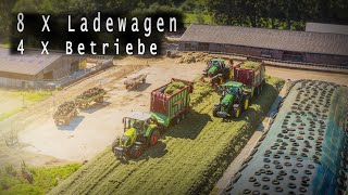 Lohnbetrieb Hilmar Thomßen | ACHT Ladewagen - VIER Betriebe - Perfekte Teamarbeit | 4K