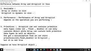 COLLECTION FRAMEWORK IN JAVA PART 7 | Difference Between Normal Array and ArrayList