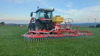 Jarmet 6m Spring Tine Harrows with APV Air Seeder