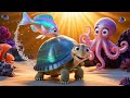 || English poem || tortoise || fish || octopus || 3D animation|| poetry stars|| poem 2024 ||