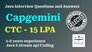 21.Capgemini Java Interview | Java8, Spring Boot, Microservices, Stream APIs coding Question Answers