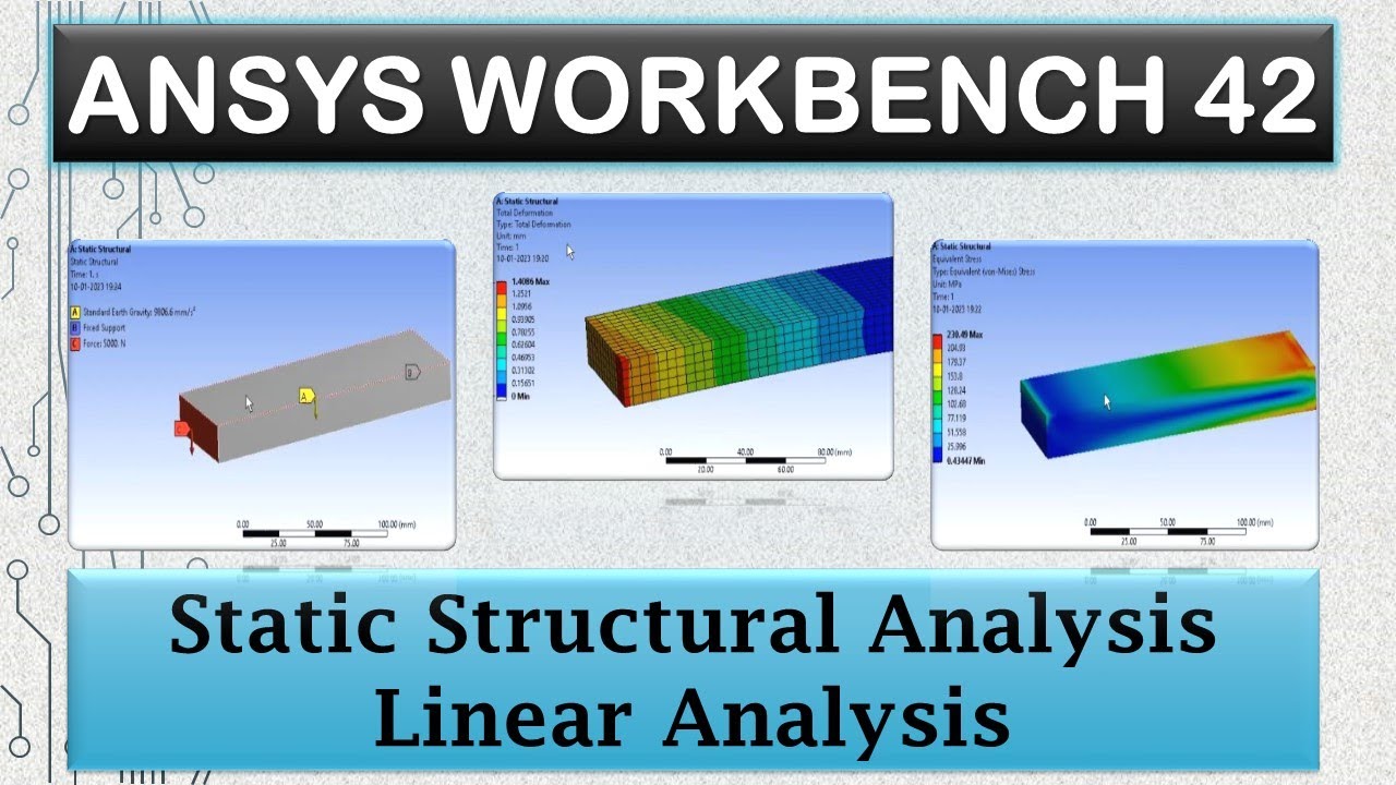 Ansys Tutorials Static Structural Linear Analysis Youtube