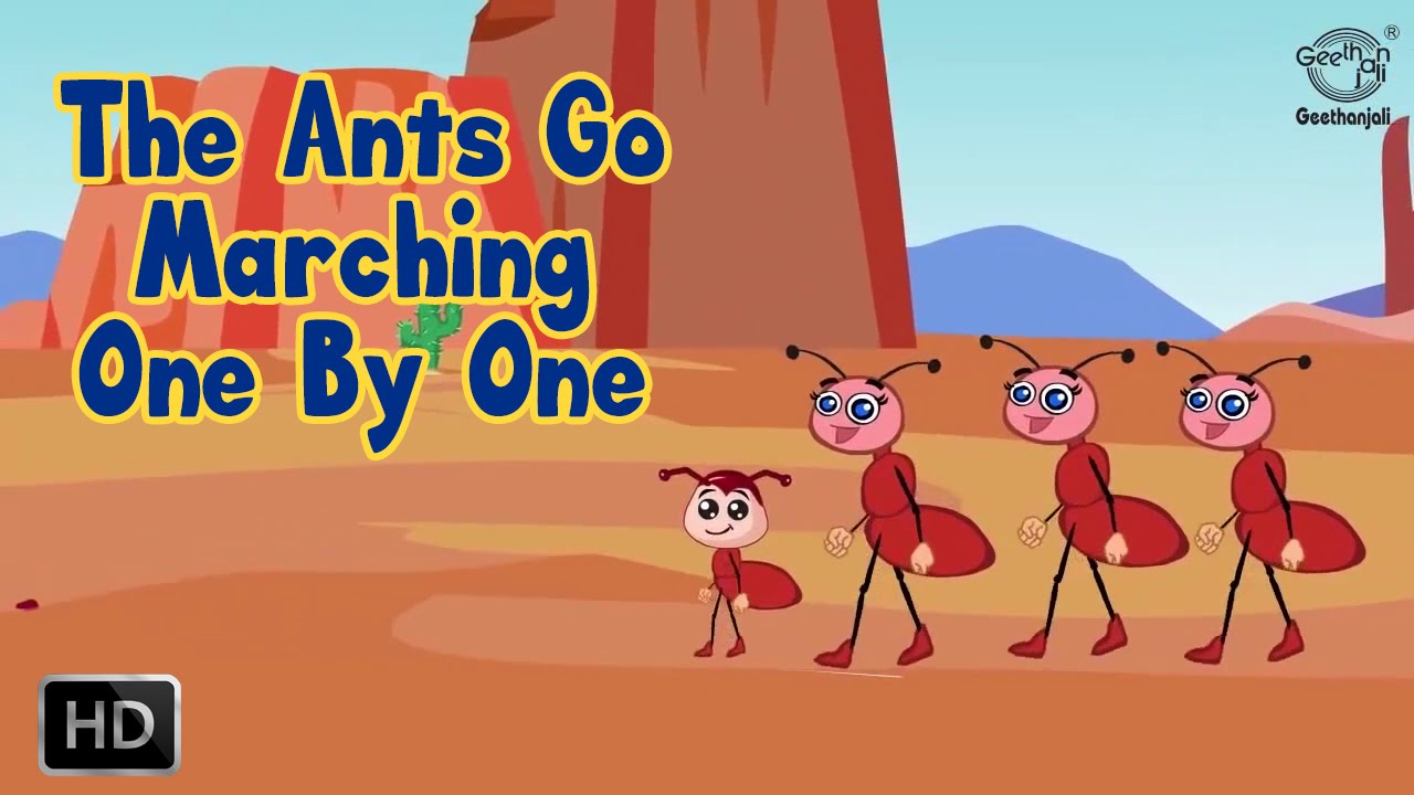 The Ants Go Marching One By One Nursery Rhyme With Lyrics - YouTube