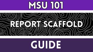 Report Scaffold (MSU 101)