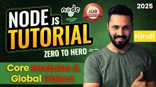 Node JS Tutorial in Hindi #6 Core Modules & Global Object in Node