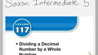 Saxon Math Int. 5 Lesson 117
