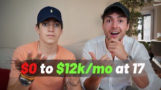 $0 to $12k/month with his SMMA at 17: How he did it