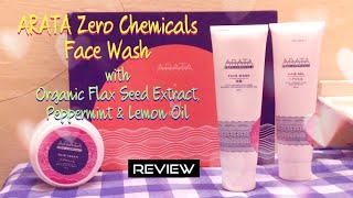 SLS \u0026 SLES Free, Paraben Free Face Wash for Sensitive Skin ! Arata Zero Chemicals Face Wash Review !