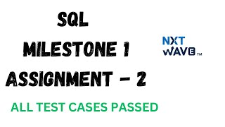 SQL || Milestone 1 || Assignment - 2