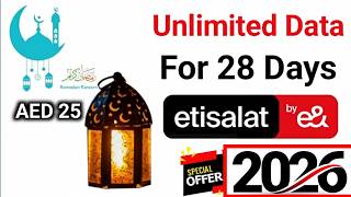 UAE Special Ramadan Offer: Unlimited Data for 30 Days | Only 25 AED