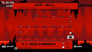 Super Meat Boy - Hell - All Bandages and Warpzones