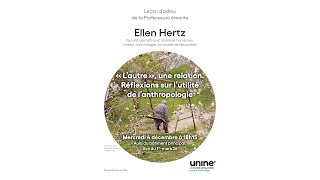 Pr. Ellen Hertz - Leçon d'adieu