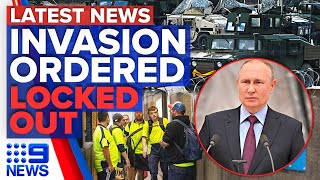 Russia launches military operation in Ukraine, Building giant collapses | 9 News Australia