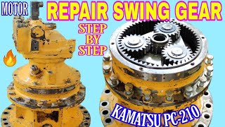 Swing Drive Repaire ii Excavator Kamatsu Pc-210 ii स्विंग ड्राइव सील चेंज🔥Mechanic Gyaan🔥