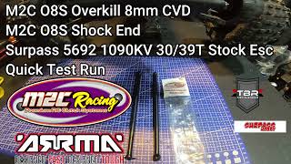 M2C Racing OVERKILL CVD Outdrive! Quick Look \u0026 Test Run Arrma Outcast 8S