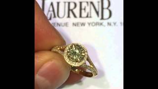 Vintage Diamond Engagement Ring in Yellow Gold