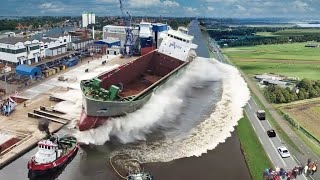 Ship Launch | 10 Awesome Big Waves, Fails and Close Calls - Youla Movies